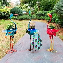 Amazon.co.jp: 【Russel】植木鉢 孔雀 フラミンゴ 鶴 鳥 動物